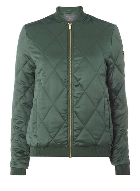 **Tall Diamond Quilted Bomber Jacket